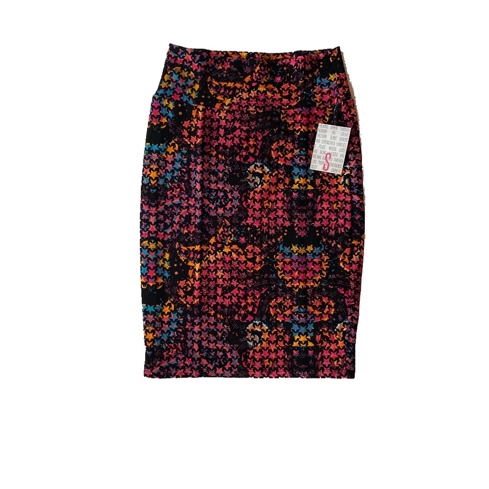 LLR Cassie Sm Black with Pink + Orange Stars